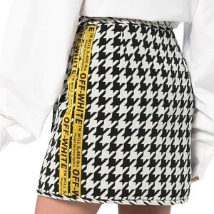 Off-White Houndstooth Mini Skirt